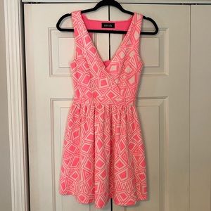 Fab’rik Hot Pink Geometric Dress
